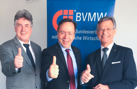 BVMW-Stiftung: Rüdiger Eisele, Patrick Meinhardt und Werner Krüger