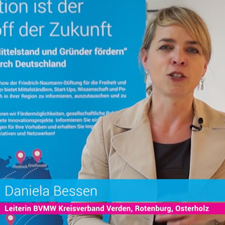 Daniela Bessen auf der Roadshow "Innovationsoffensive. Mittelstand und Gründer."