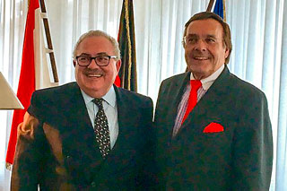 Mittelstandspräsident Mario Ohoven mit dem Botschafter Mexikos in Deutschland, Rogelio Granguillhome Morfín