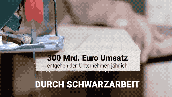 Schwarzarbeit sorgt für Umsatzeinbußen im Mittelstand.