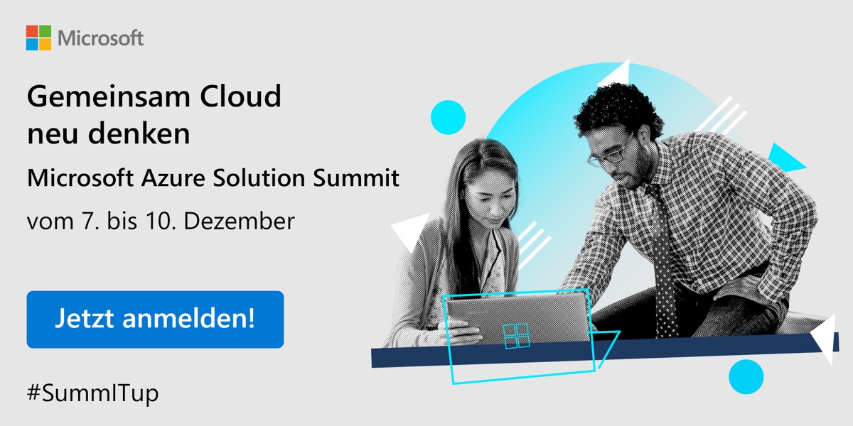 Melden Sie sich für den Microsoft Azure Solution Summit an!
