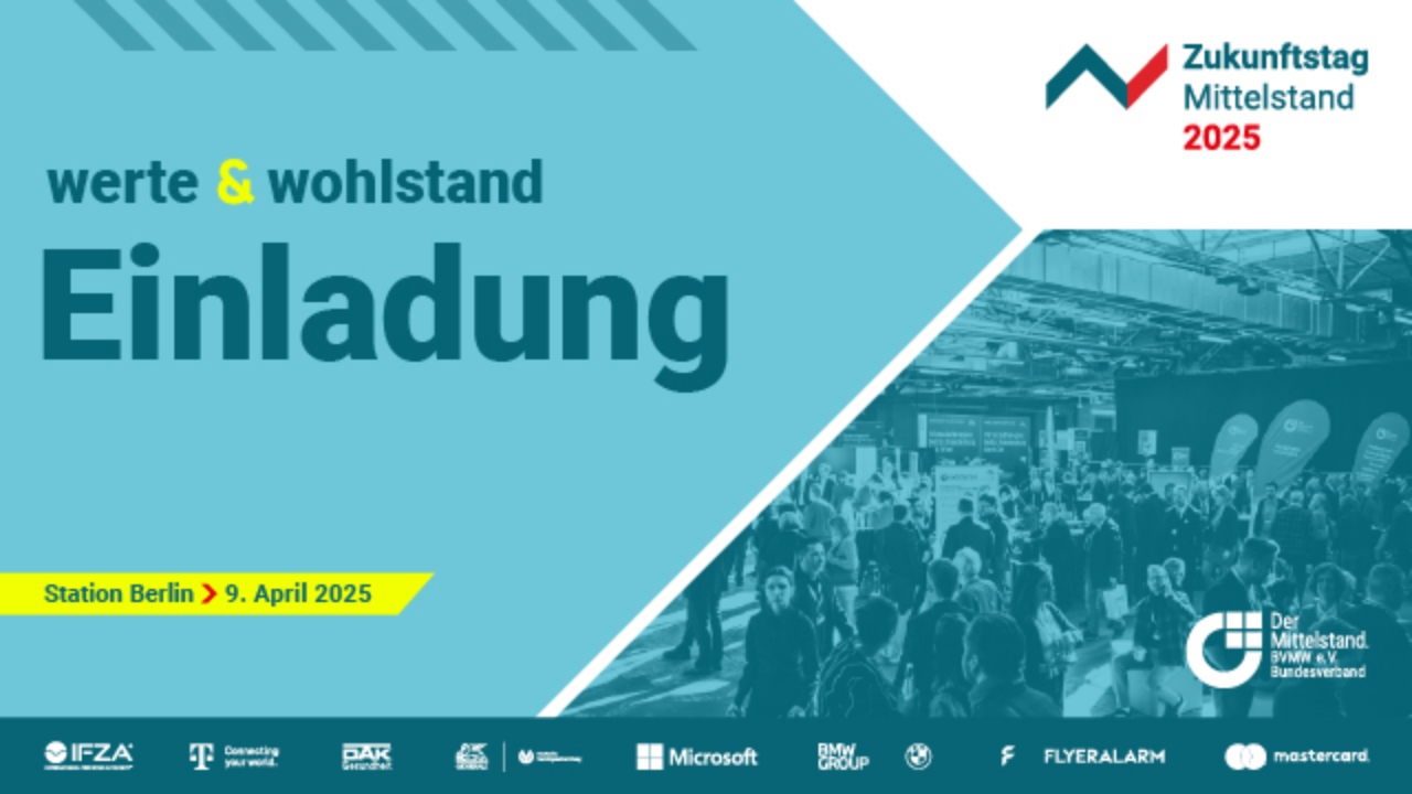 Zukunftstag Mittelstand 2025. Jetzt Tickets sichern!