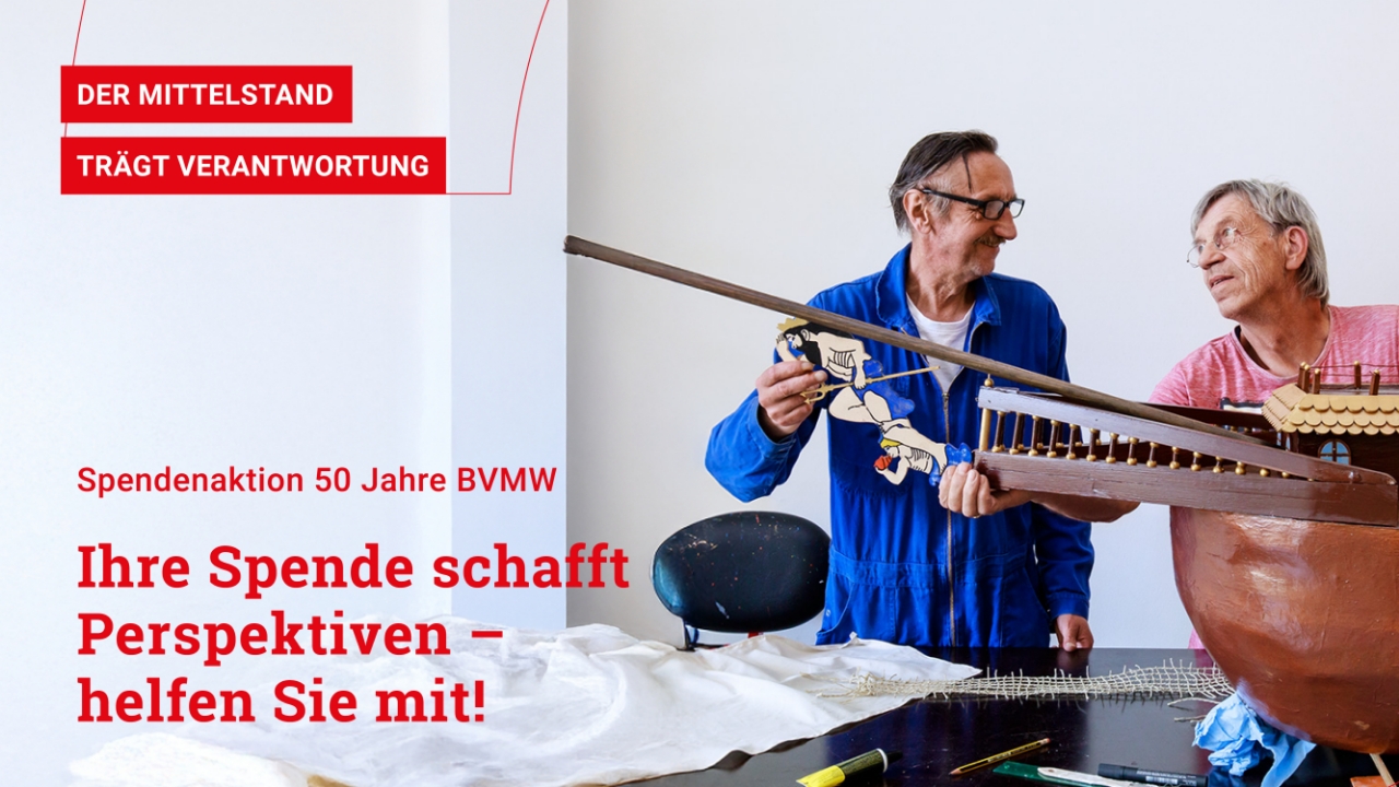 Spendenaktion: Der Mittelstand wirkt – gemeinsam Verantwortung übernehmen