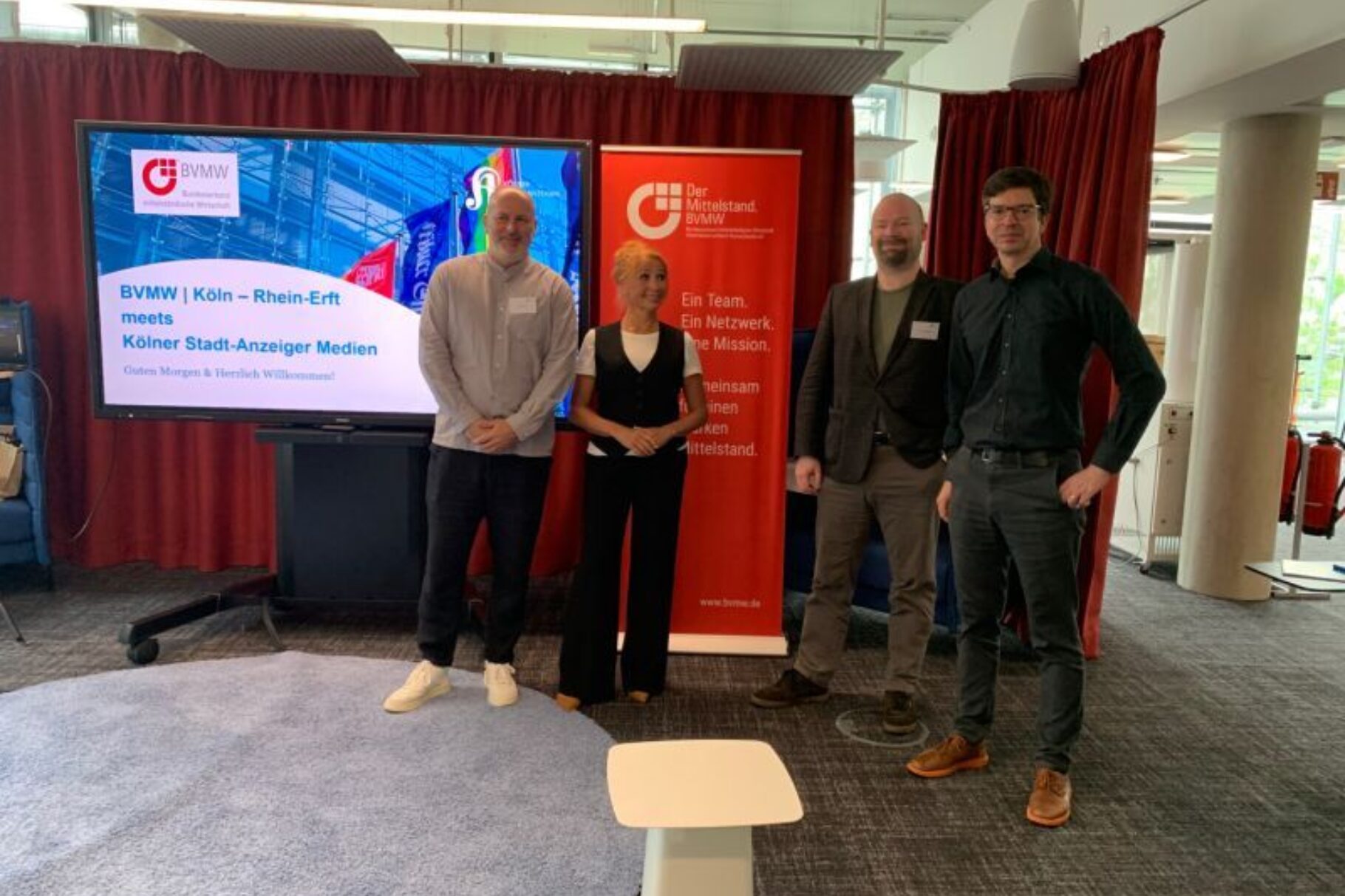 v.l.: Stefan Daniel, Margit Schmitz, Dr. Simon Geisler, Martin Dowideit