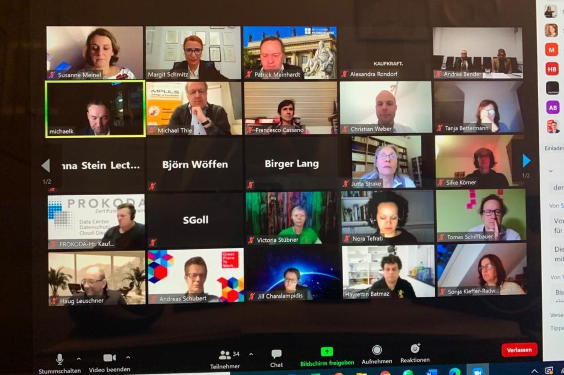 Zoom-Call Bildungsträger