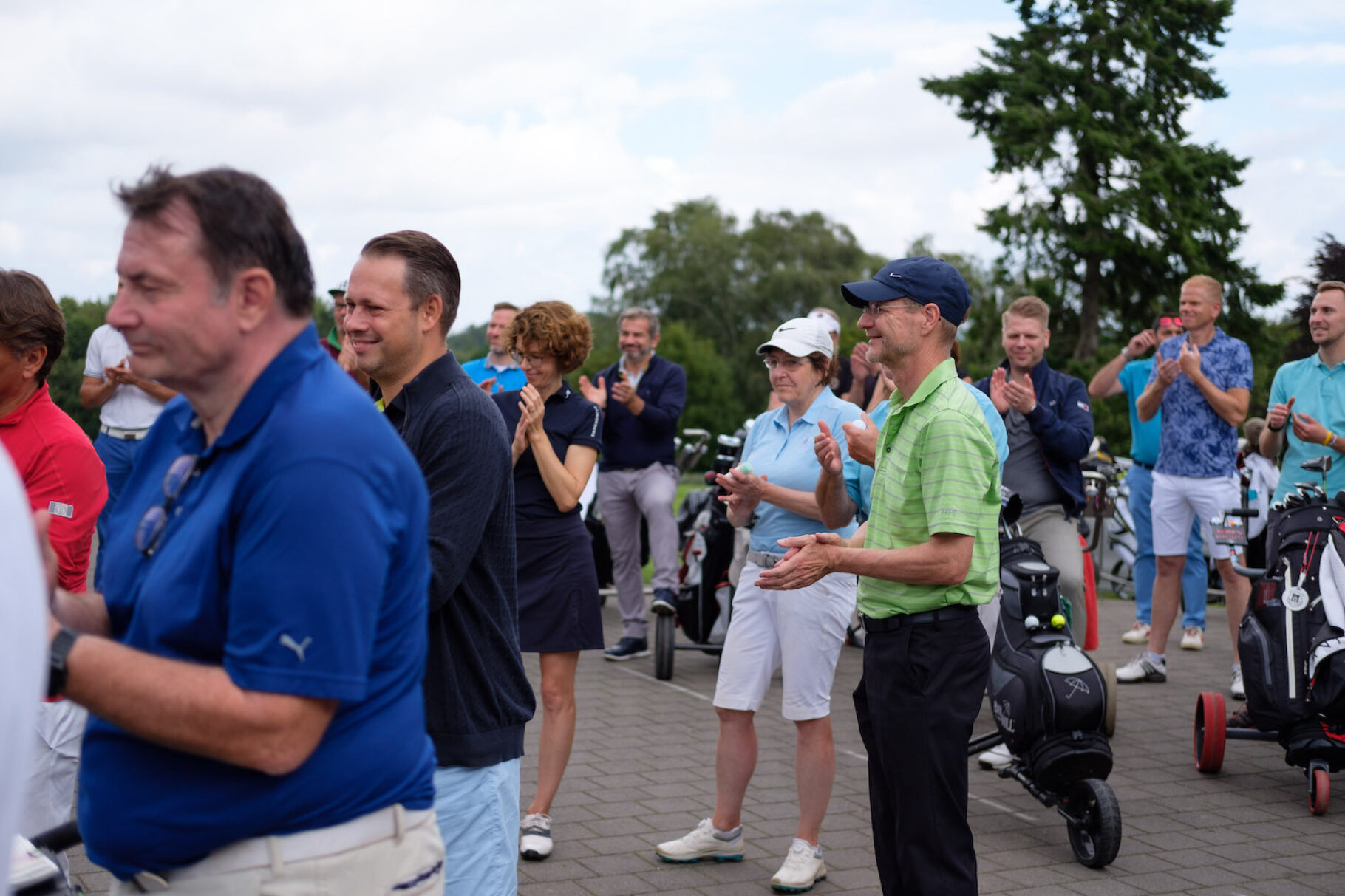 Eintreffen Golfer