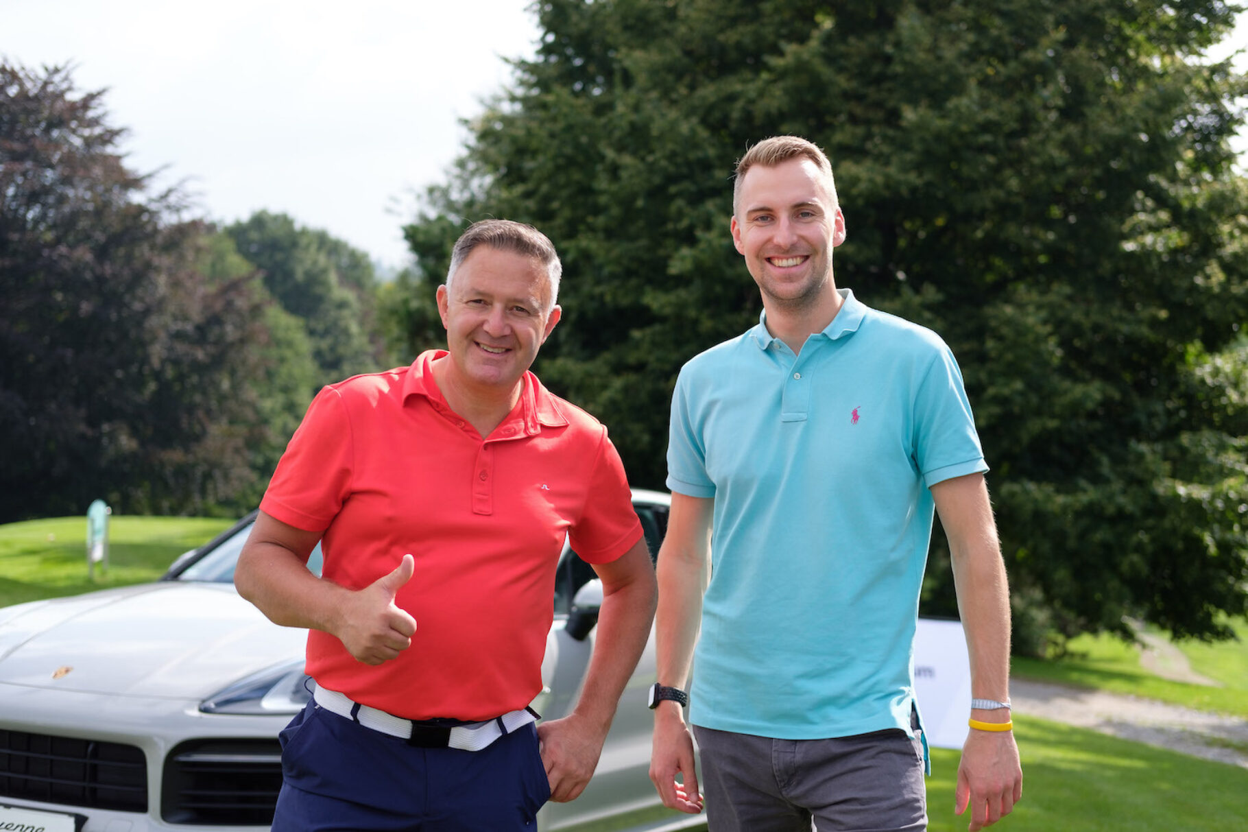 Eintreffen Golfer