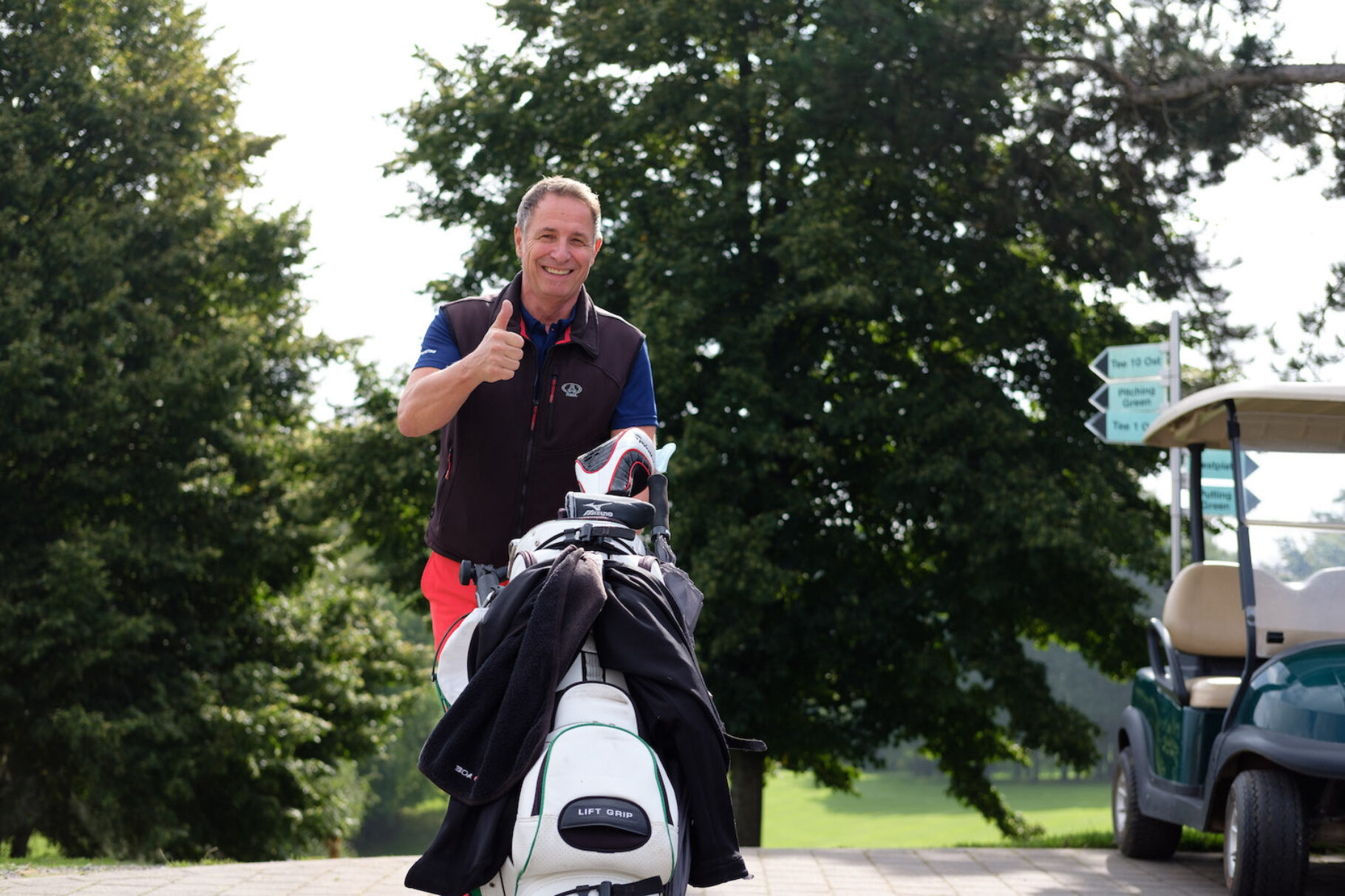 Eintreffen Golfer