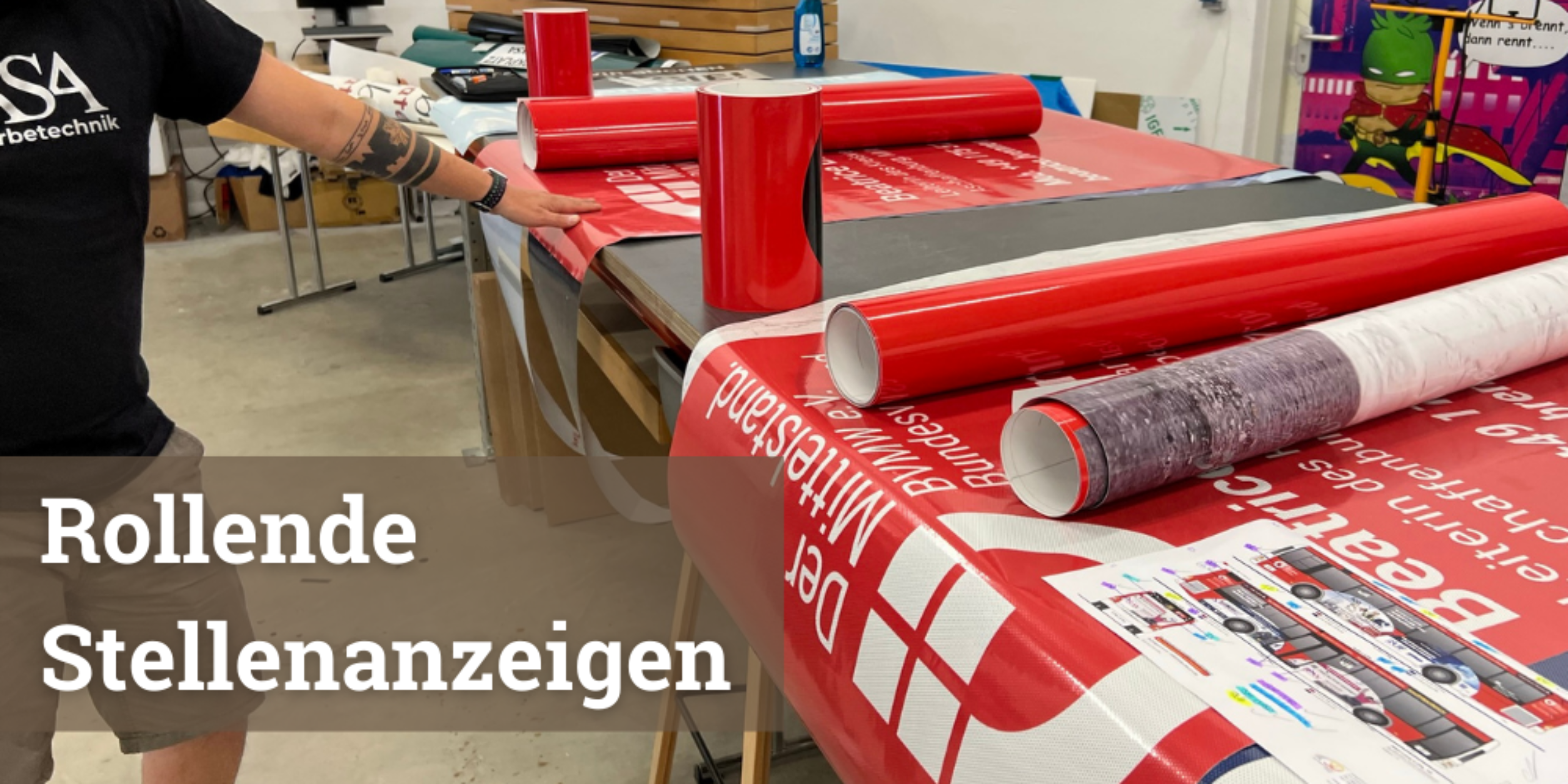 Stellenanzeigen als Buswerbung