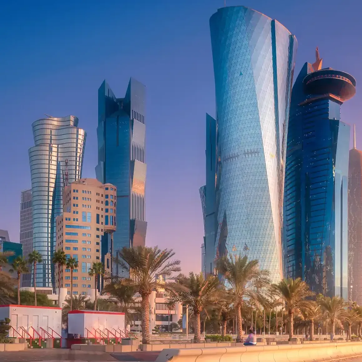 Wolkenkratzer am Himmel