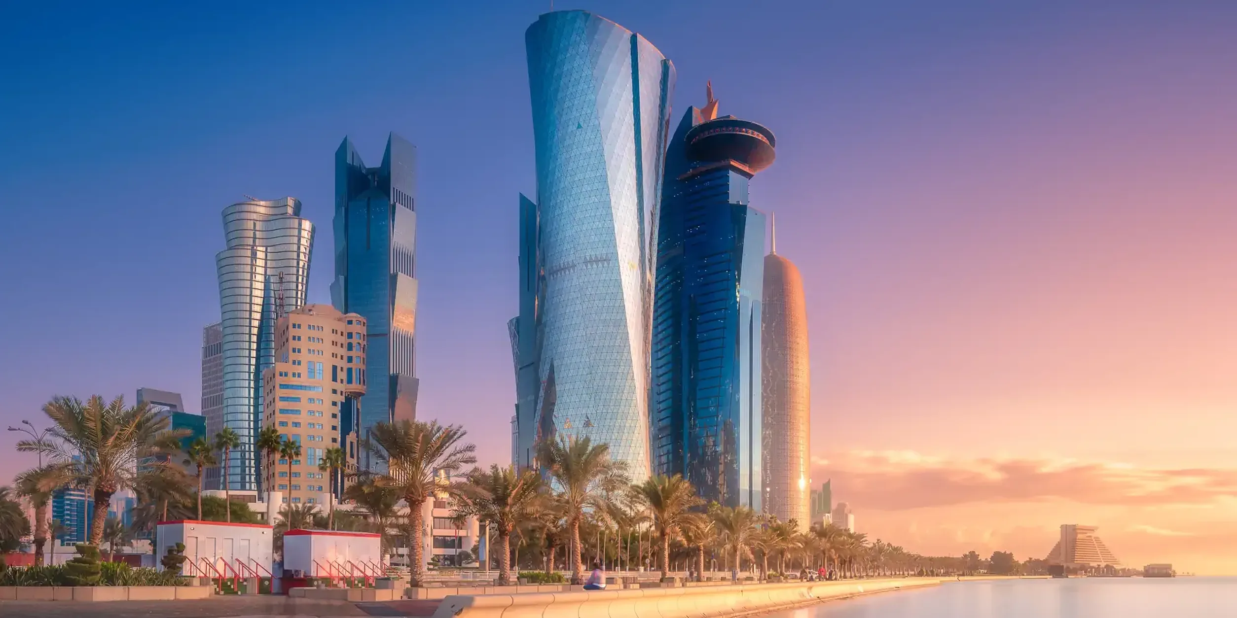 Wolkenkratzer am Himmel