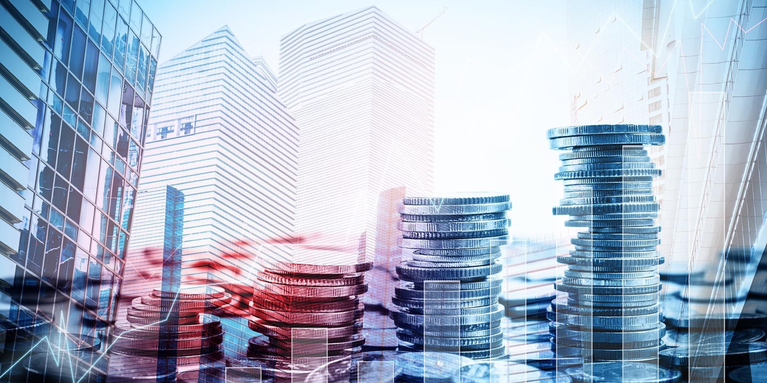 Münzstapel Hochhäuser