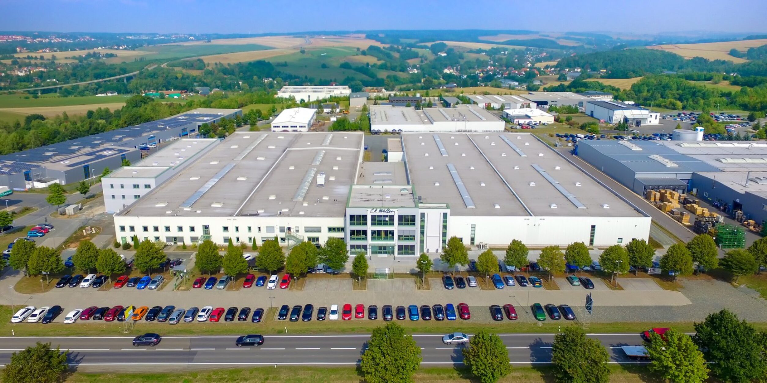 Luftaufnahme c h mueller firmengelände