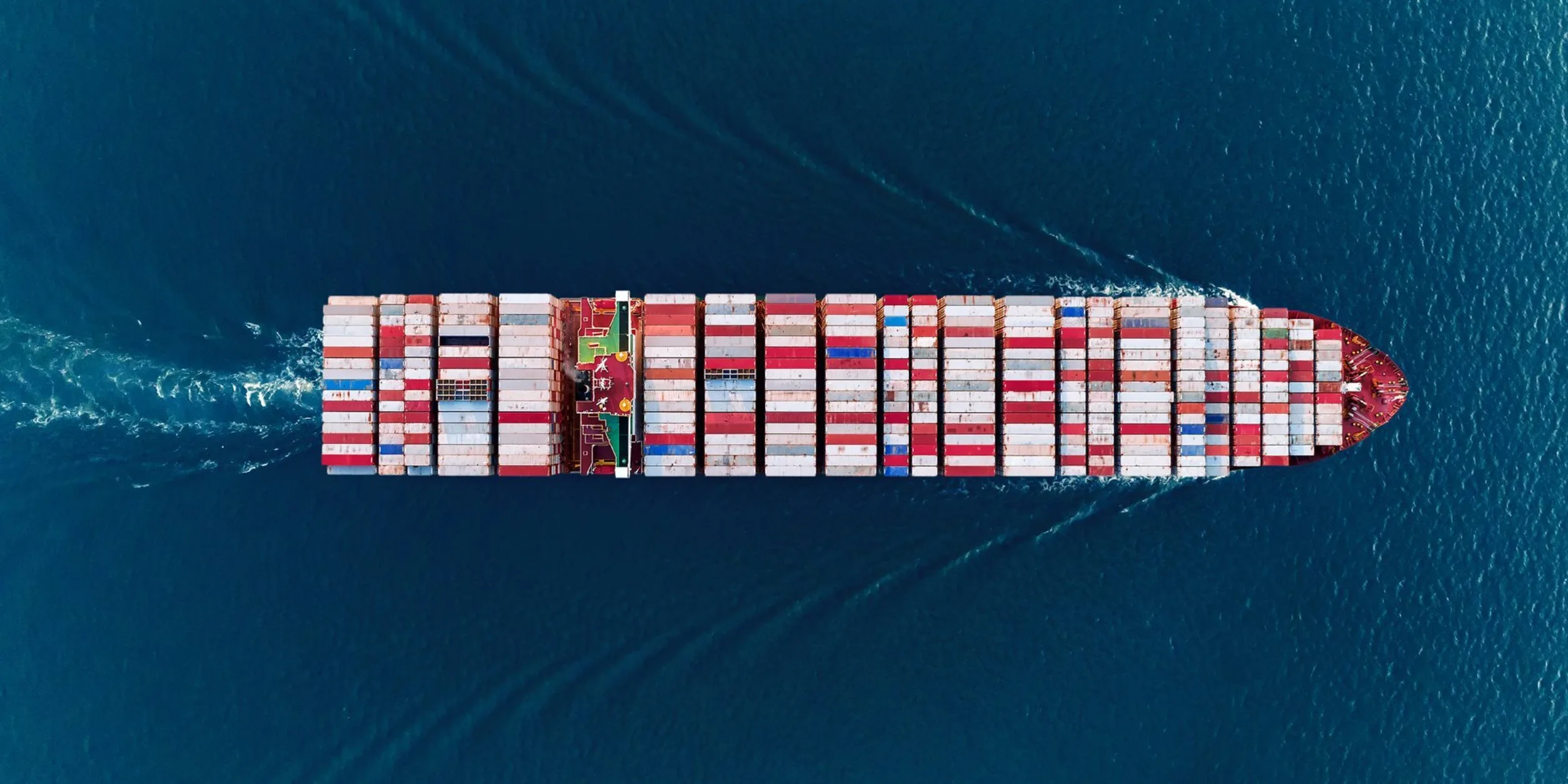 containerschiff von oben