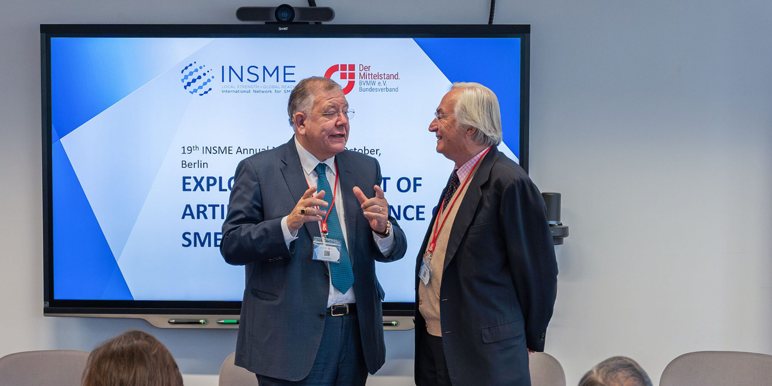 Christoph Ahlhaus und INSME-Präsident Sergio Arzeni