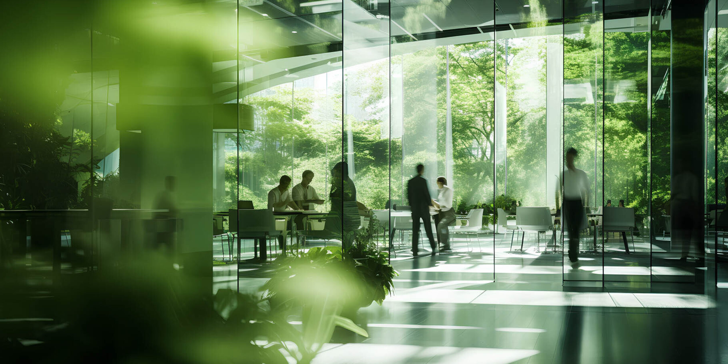 Büroraum mit Grünpflanzen