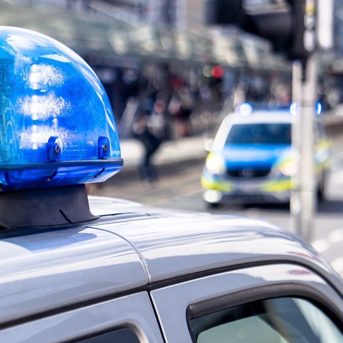 Blaulicht und Polizeiauto