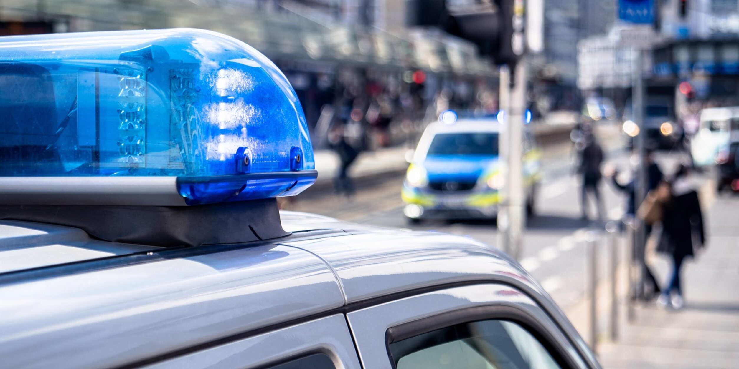 Blaulicht und Polizeiauto