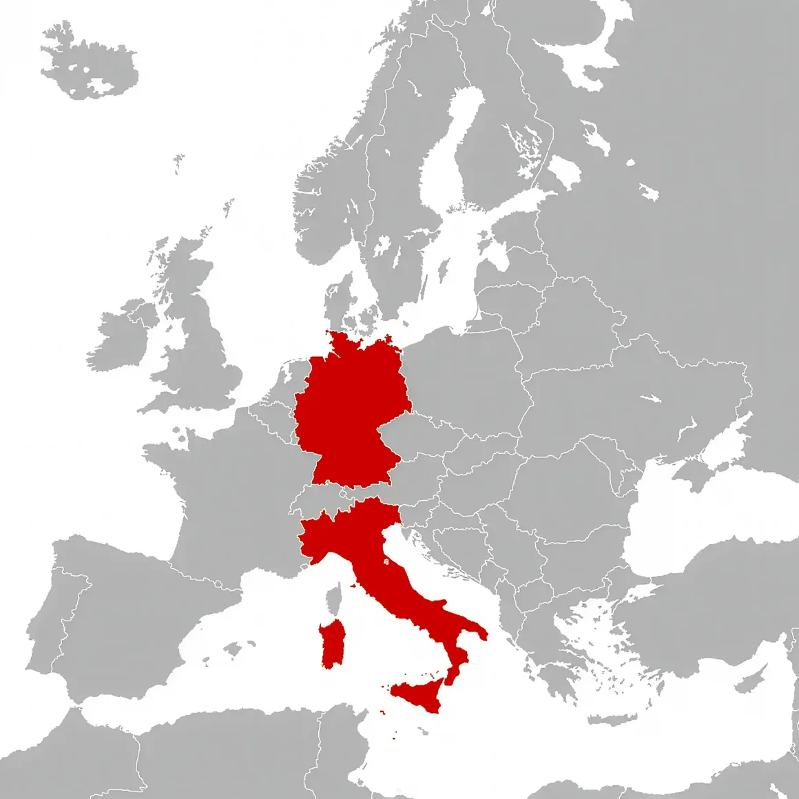 Karte Italien Deutschland Europa 1820x1820 gemeinfrei