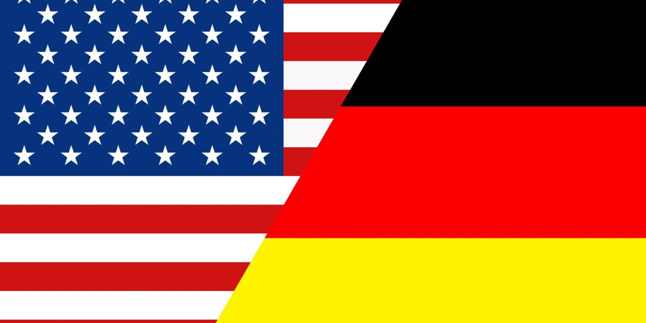 Amerikanische und deutsche Flagge