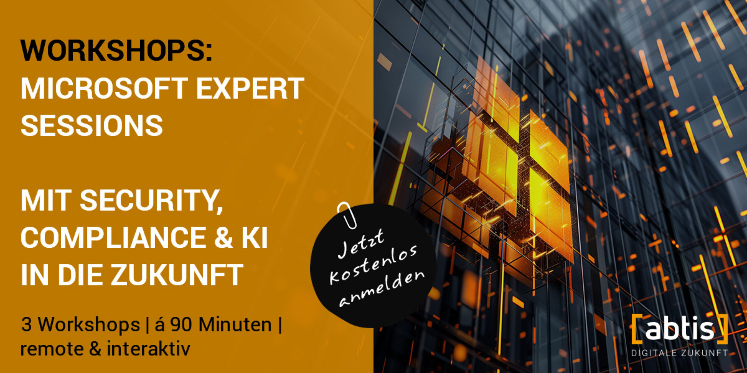 Social Media Rechteck Microsoft Insights Remote Workshops