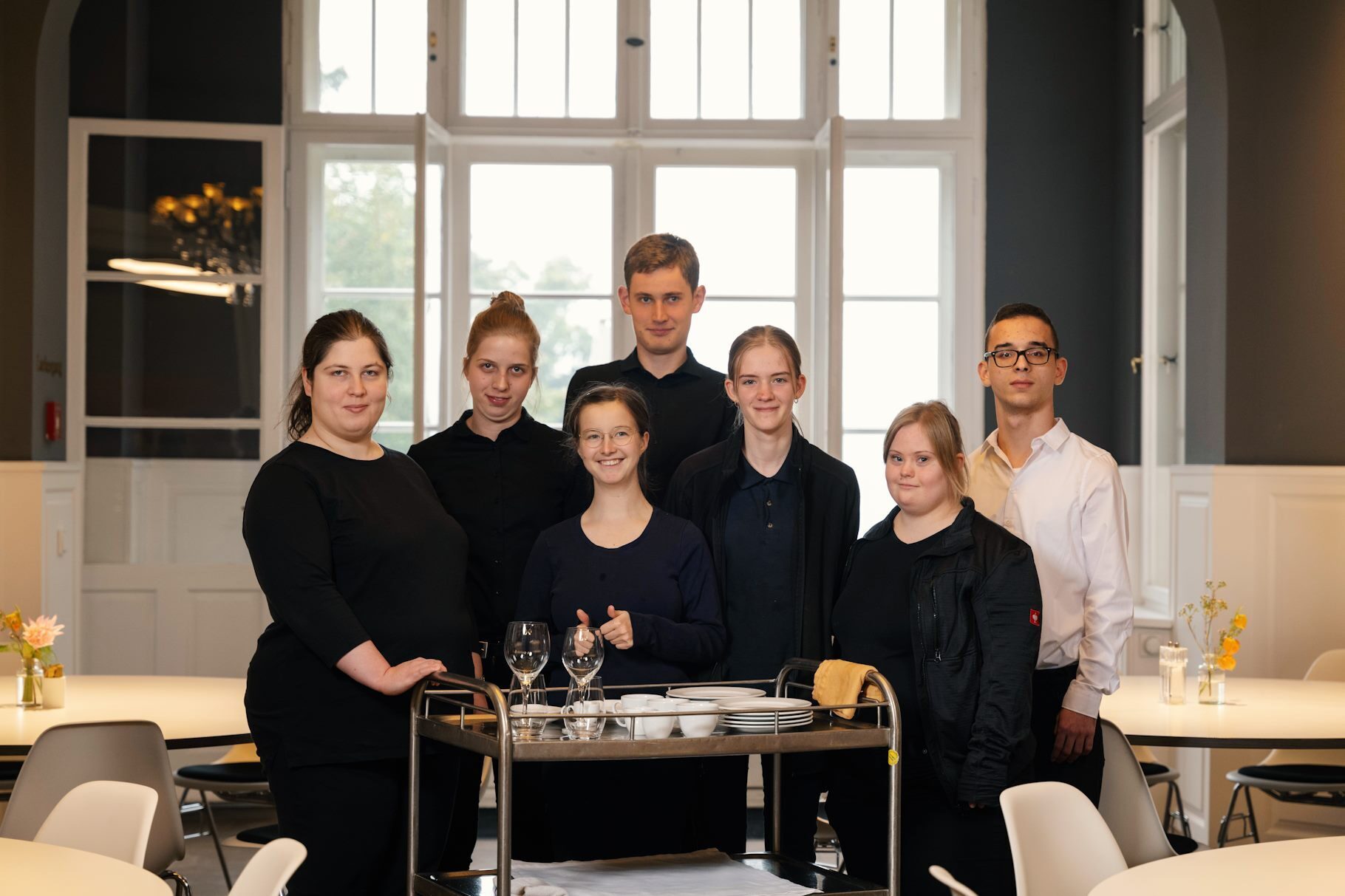 Mitarbeiterinnen und Mitarbeiter von Blumenfisch Gastronomie