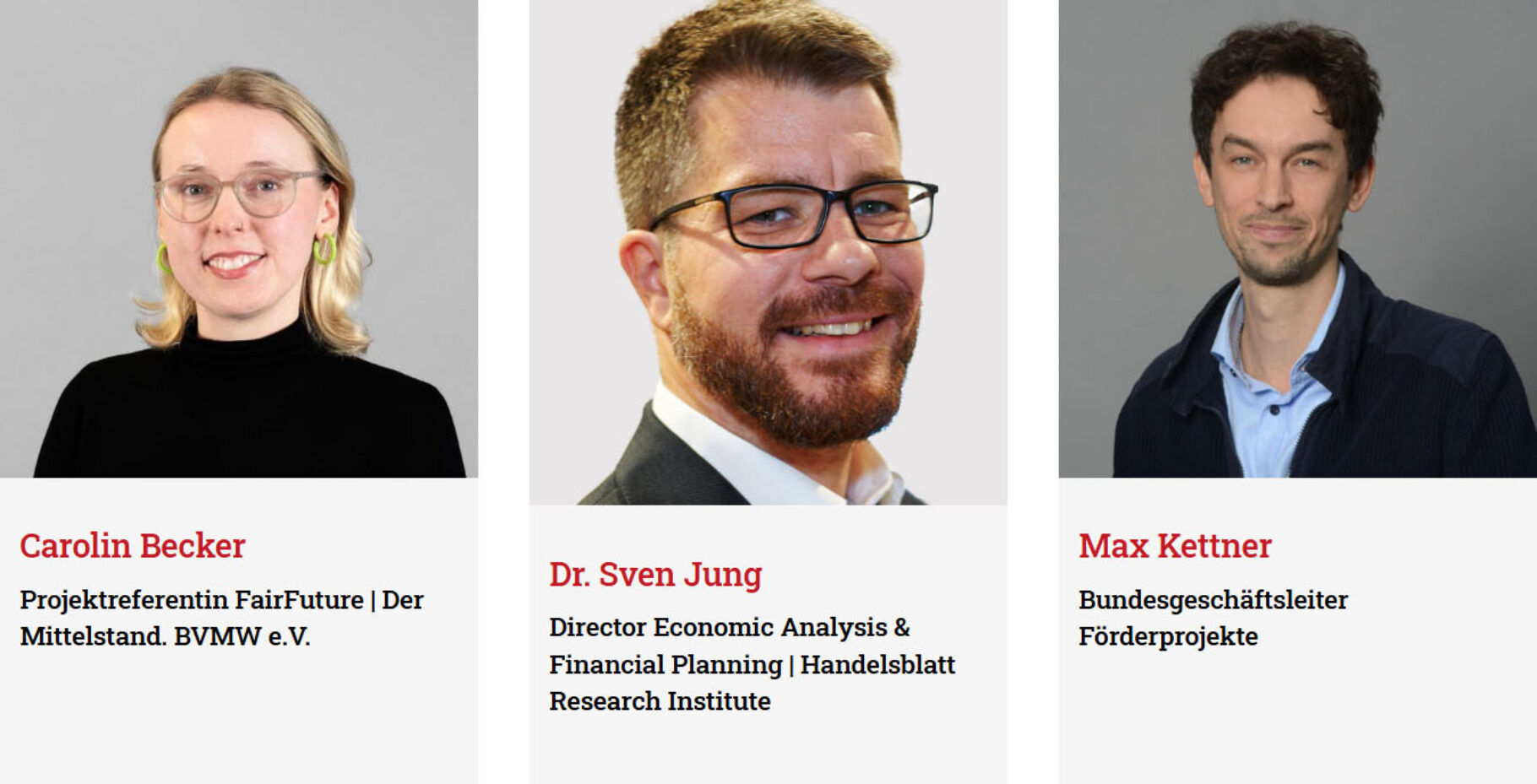 Carolin Becker, Sven Jung, Max Kettner