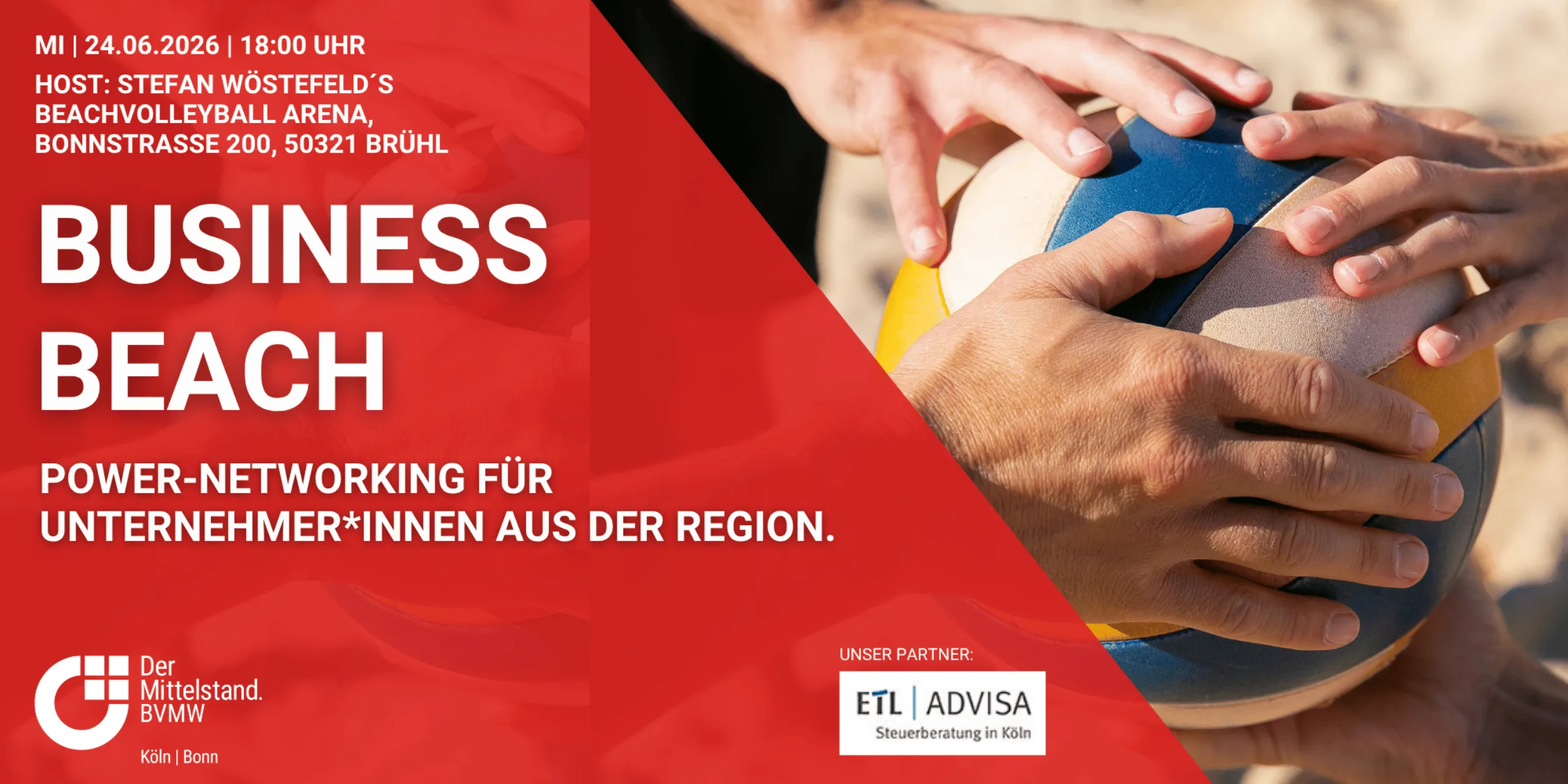 Header Business Beach - Power-Networking für Unternehmer*innen aus der Region.