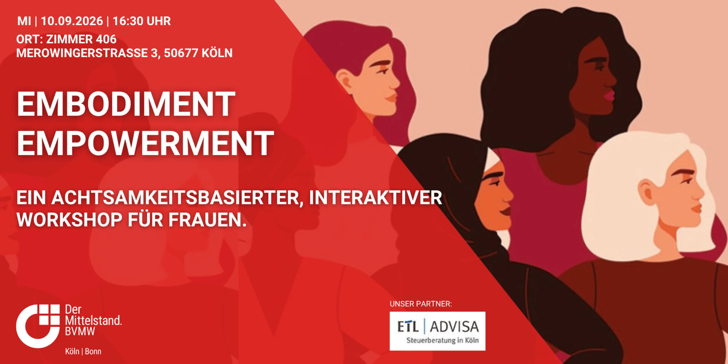 Header Embodiment Empowerment - ein achtsamkeitsbasierter, interaktiver Workshop für Frauen