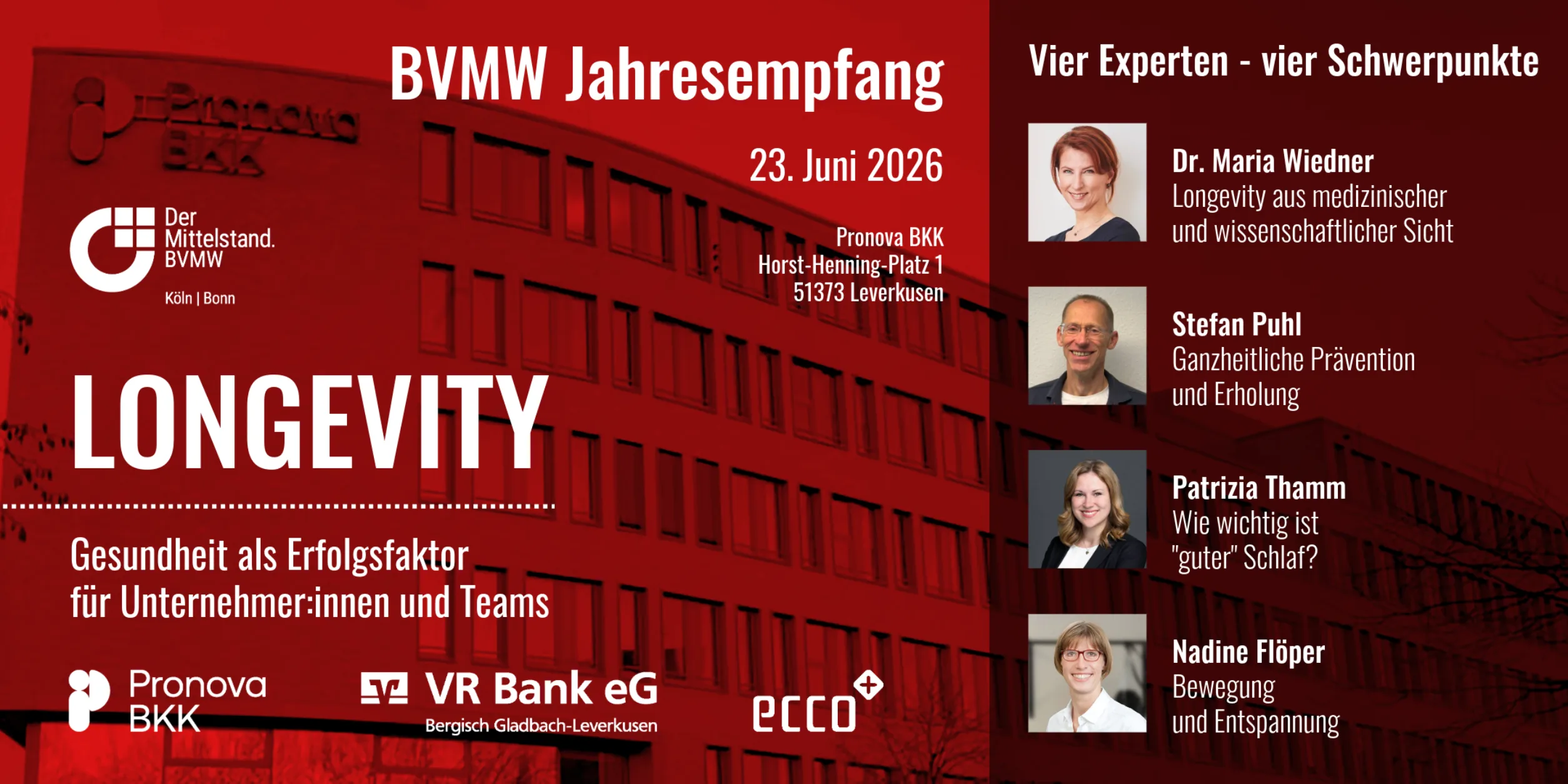 Header Longevity – Gesundheit als Erfolgsfaktor für Unternehmer:innen und Teams