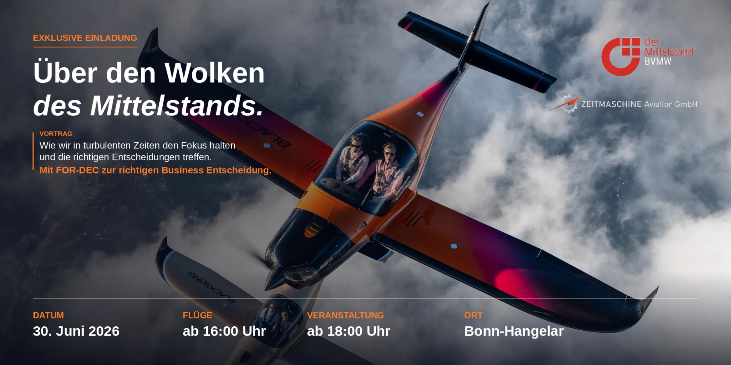 Header Sichere Entscheidungen unter Druck - Luftfahrt und Mittelstand