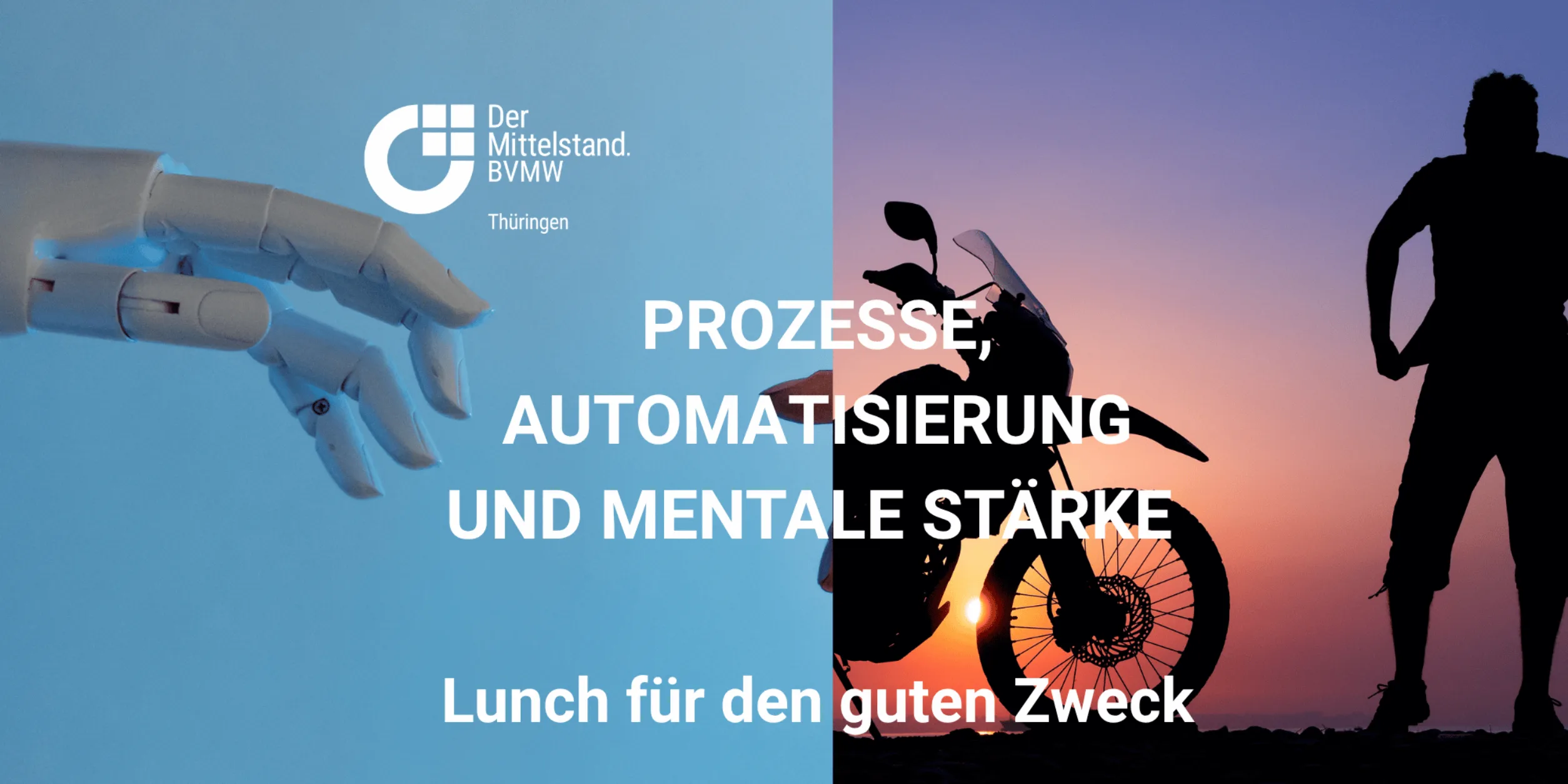 Header Mensch und Automatisierung - Mittagessen für den guten Zweck