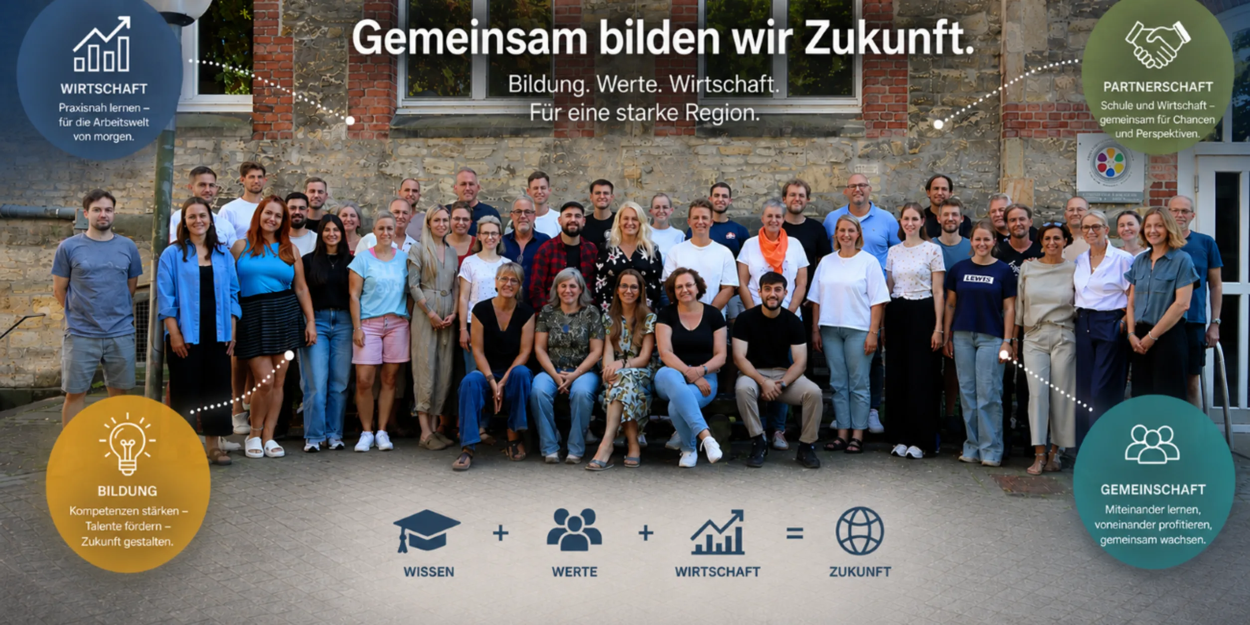 Header Die Auszubildenden von morgen entstehen nicht zufällig. Sie entstehen dort, wo Schule und Wirtschaft gemeinsam handeln.