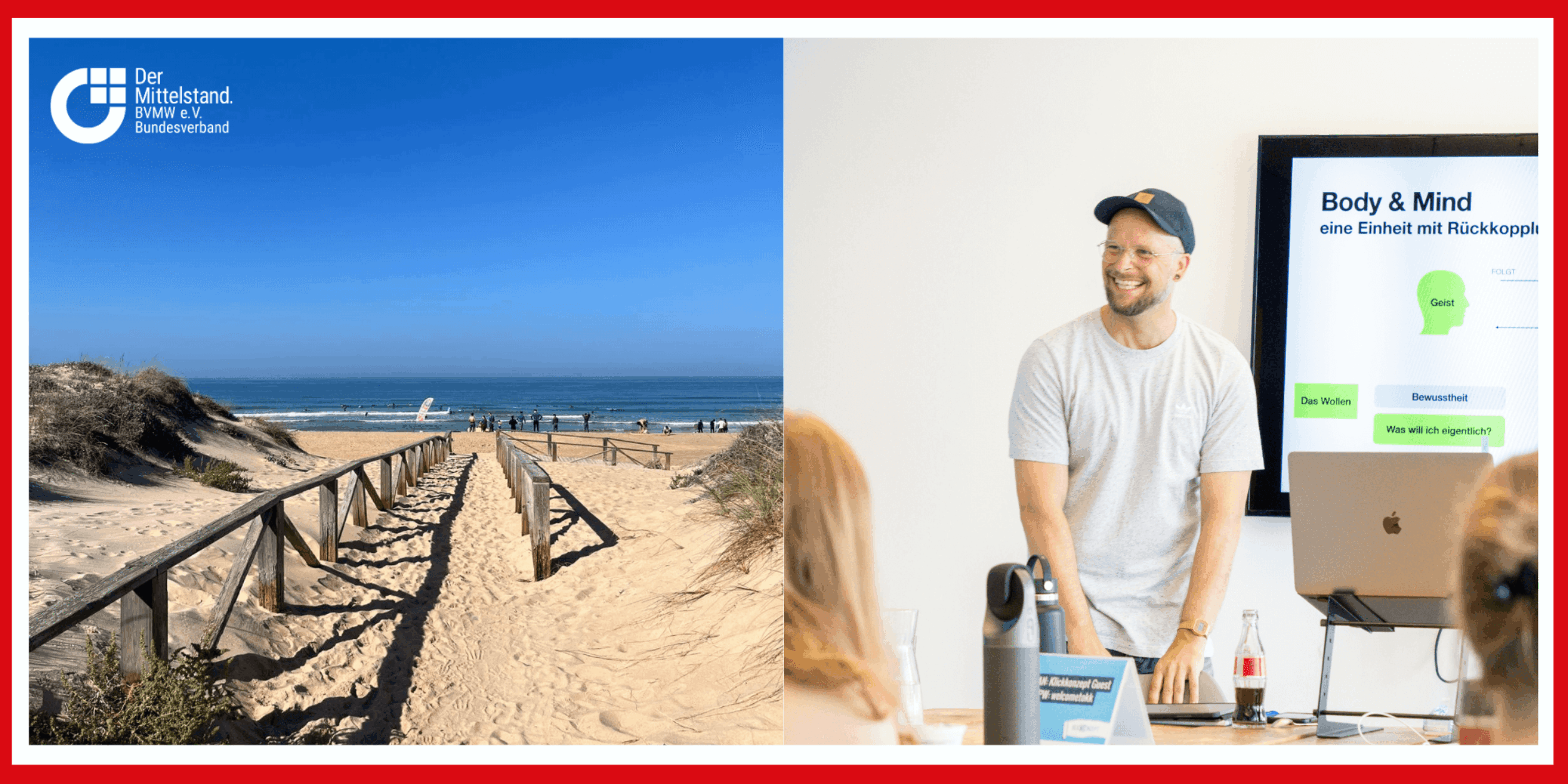 Header "Abschalten und den Kopf frei kriegen" Retreat in Portugal