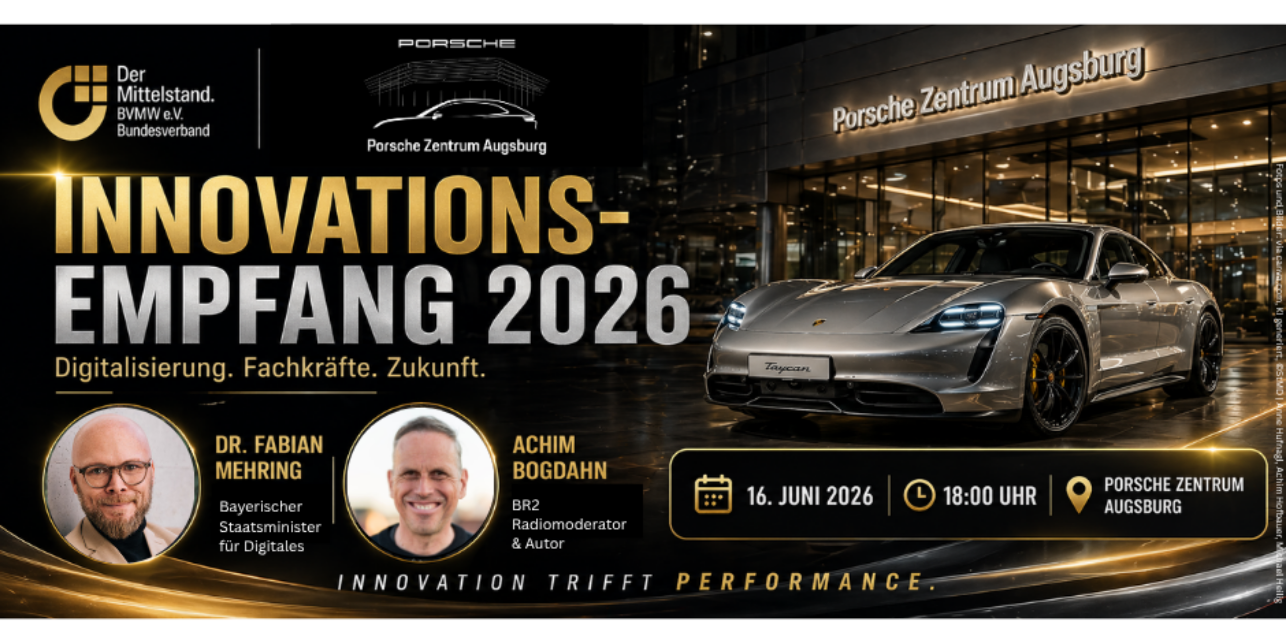Header PORSCHE: Exklusiver Innovationsempfang des BVMW Regierungsbezirk Schwaben in Augsburg