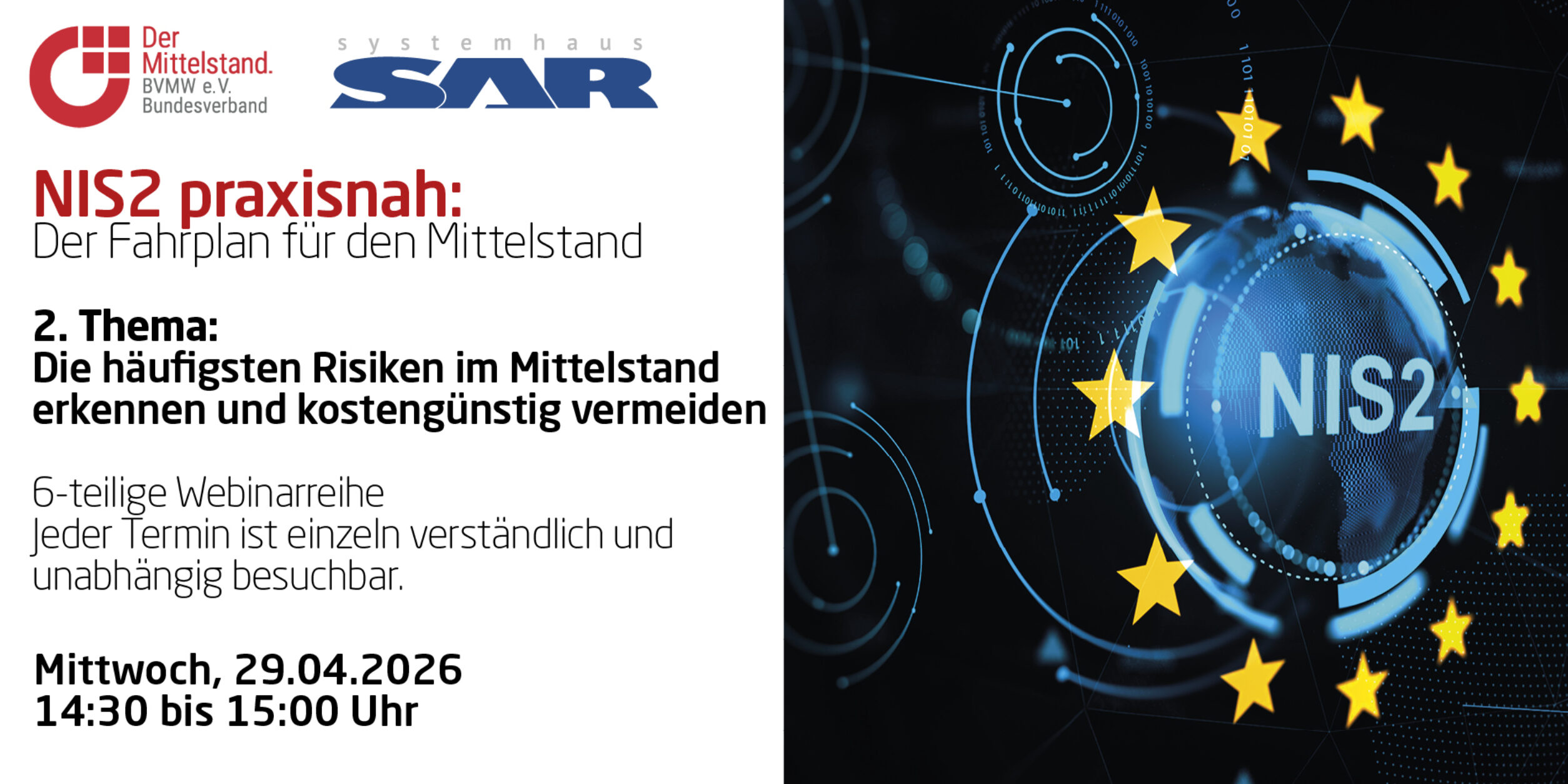 Header WebImpuls NIS2: Die häufigsten Risiken im Mittelstand erkennen und kostengünstig vermeiden