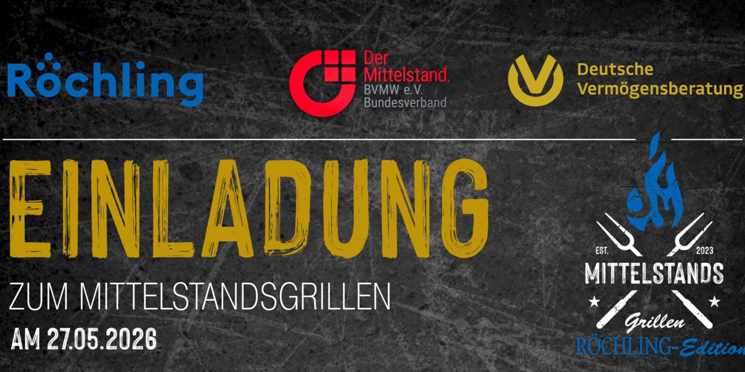 Header Mittelstandsgrillen bei Röchling Industrial SE & Co. KG am 27. Mai 2026