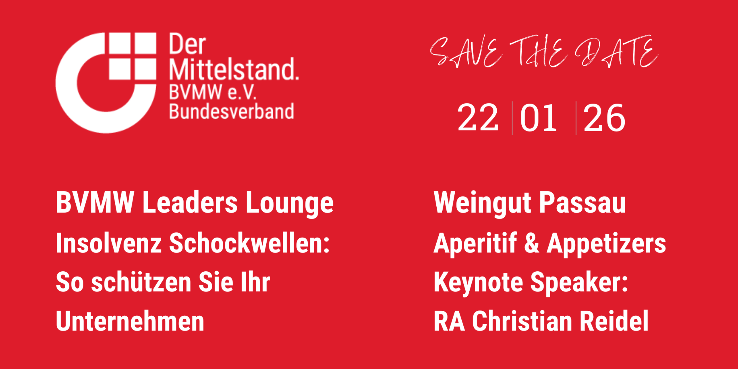 Header BVMW Leaders Lounge- Insolvenz & Chancen aus der Krise