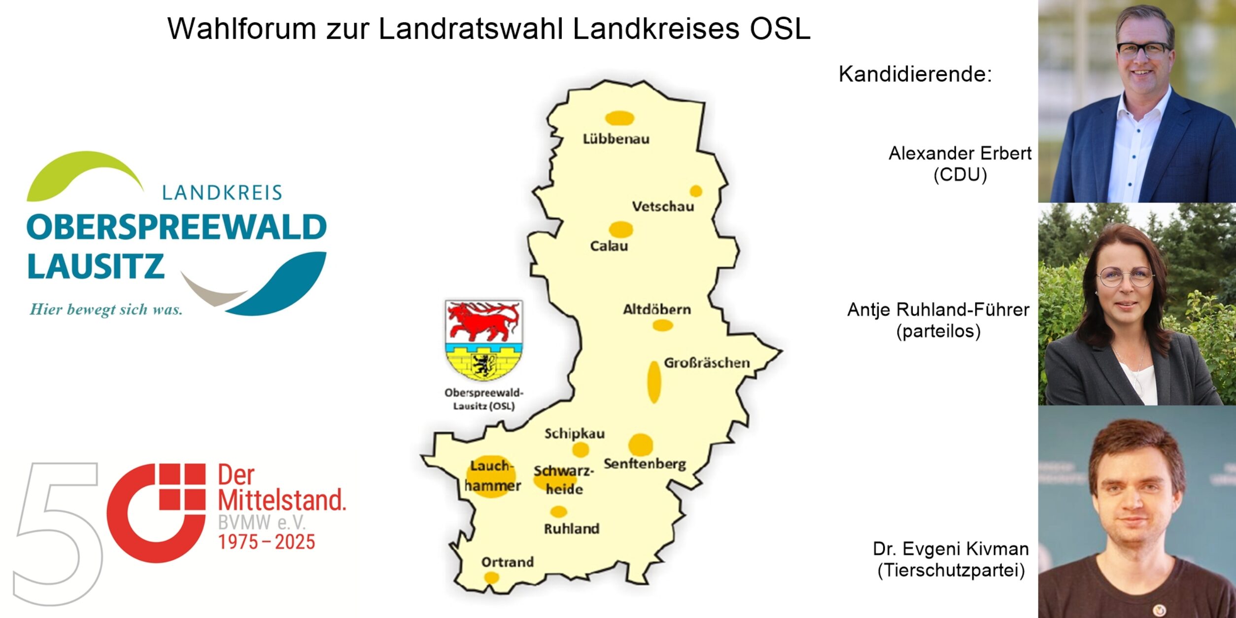 Header Wahlforum zur Landratswahl  Landkreises OSL