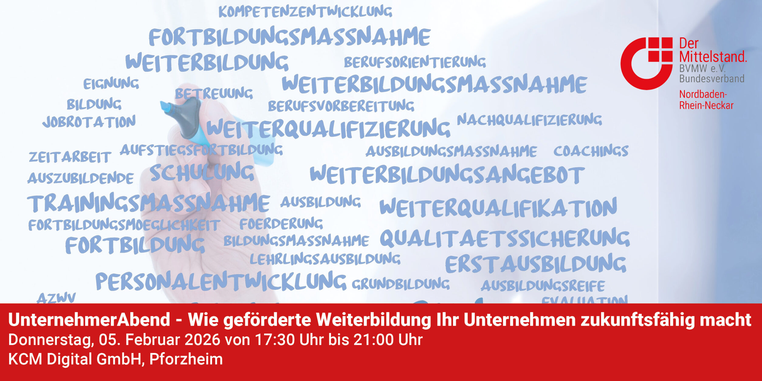 Header UnternehmerAbend - Wie geförderte Weiterbildung Ihr Unternehmen zukunftsfähig macht