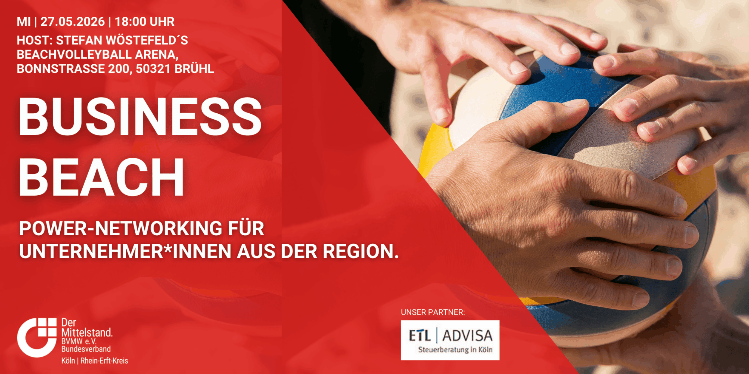 Header Business Beach - Power-Networking für Unternehmer*innen aus der Region.