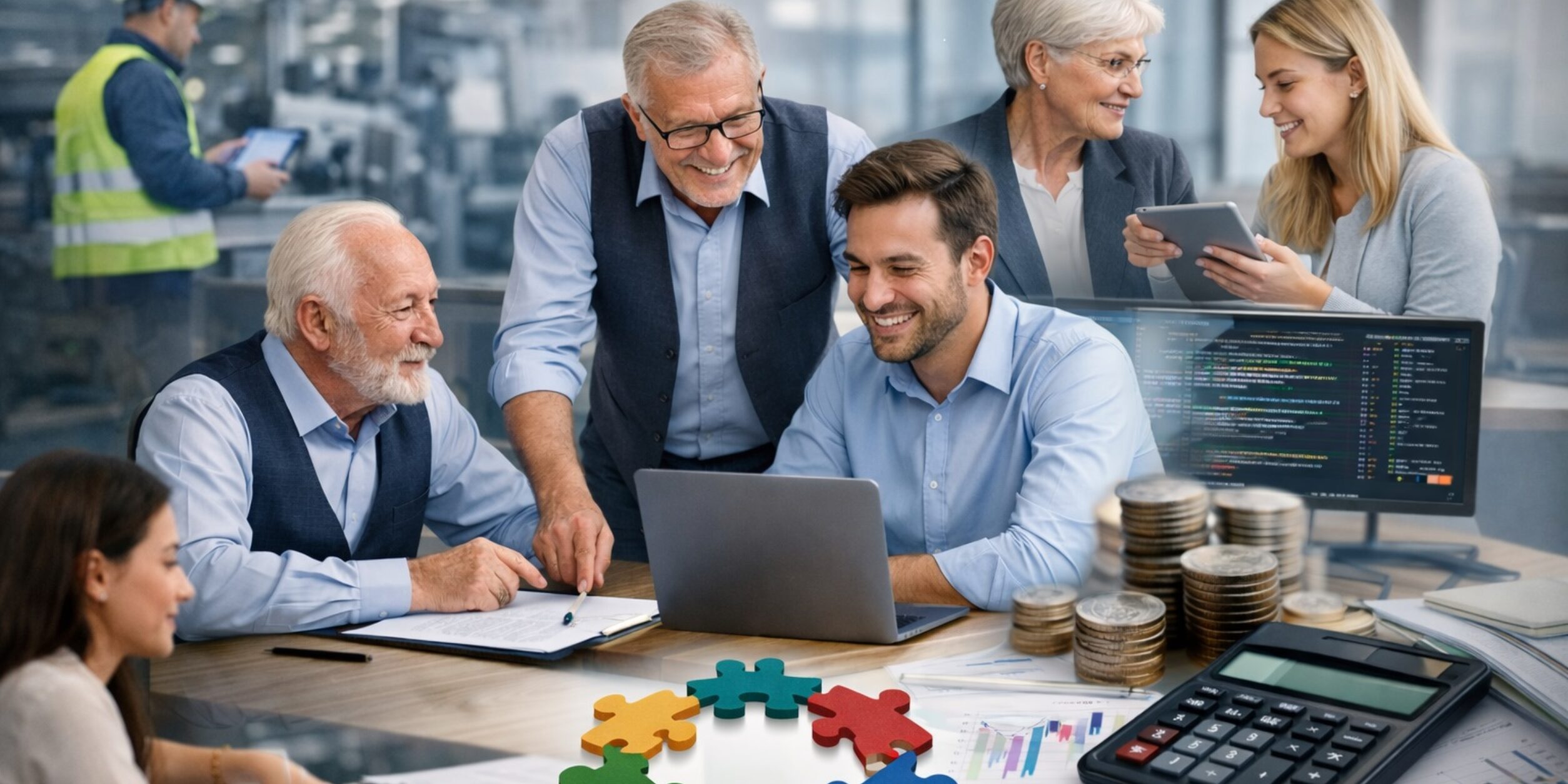 Header MeetingMittelstand | Zukunft Arbeitswelt - u. a. Wertschöpfung durch Roboter UND Rentner