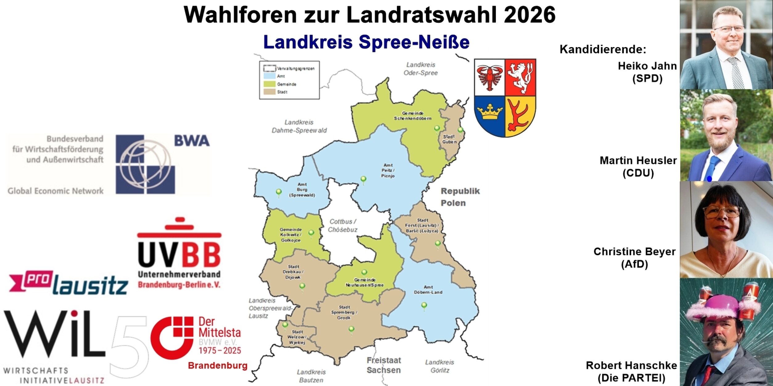 Header Wahlforen zur Landratswahl des Landkreises SPN
