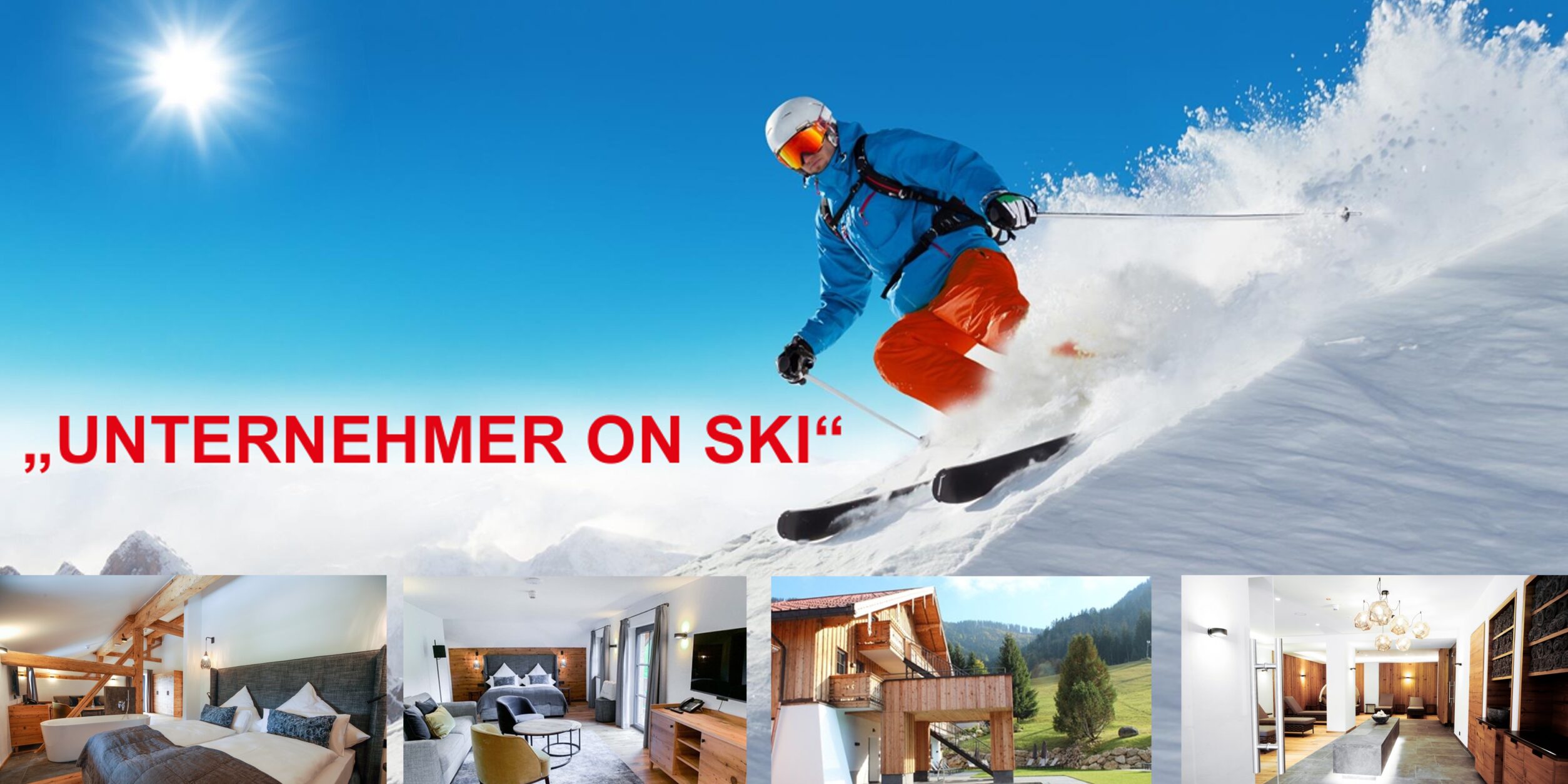 Header "Unternehmer on Ski"