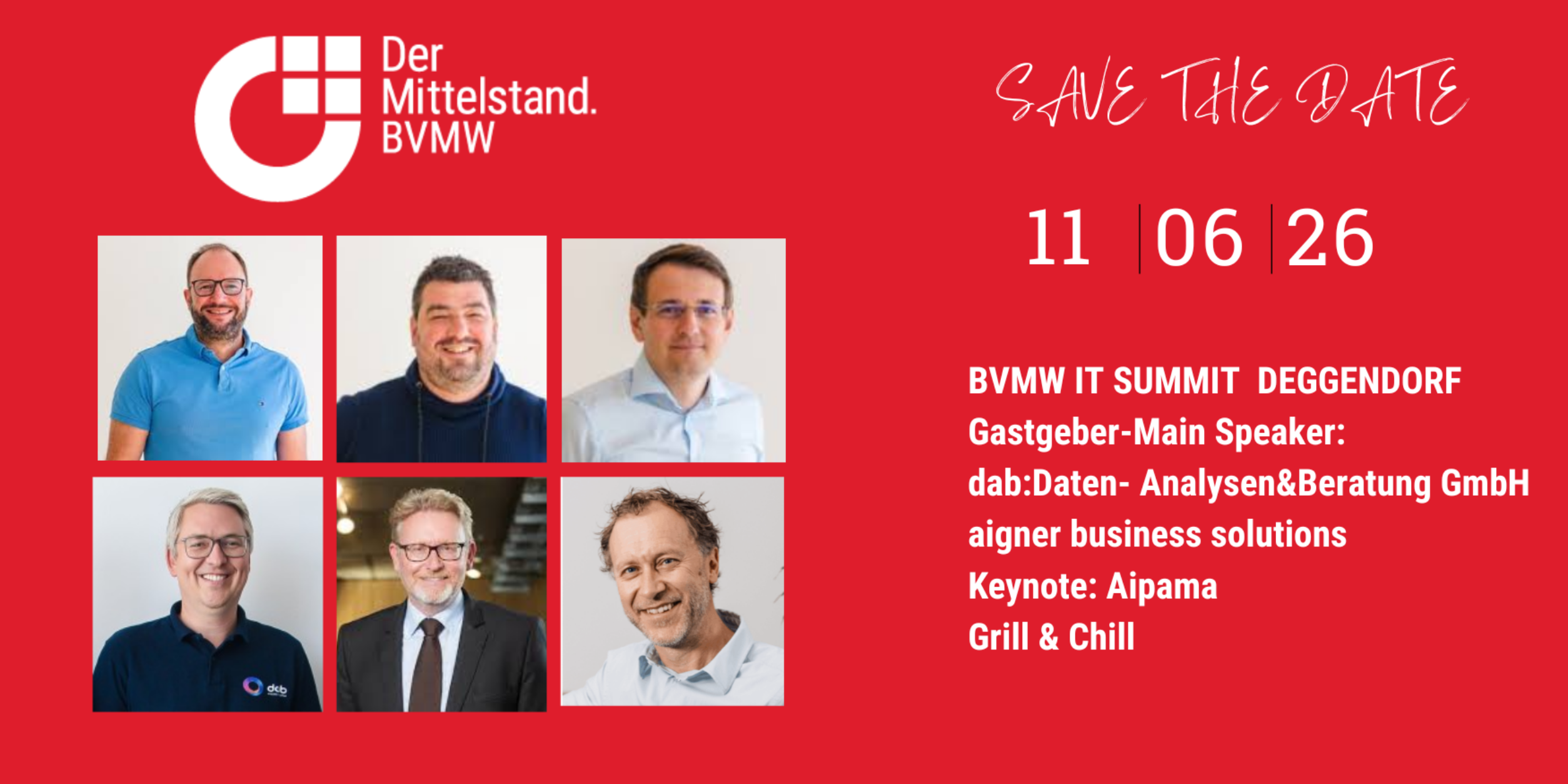 Header BVMW IT Summit Niederbayern 2026 bei dab:Daten-Analysen & Beratung