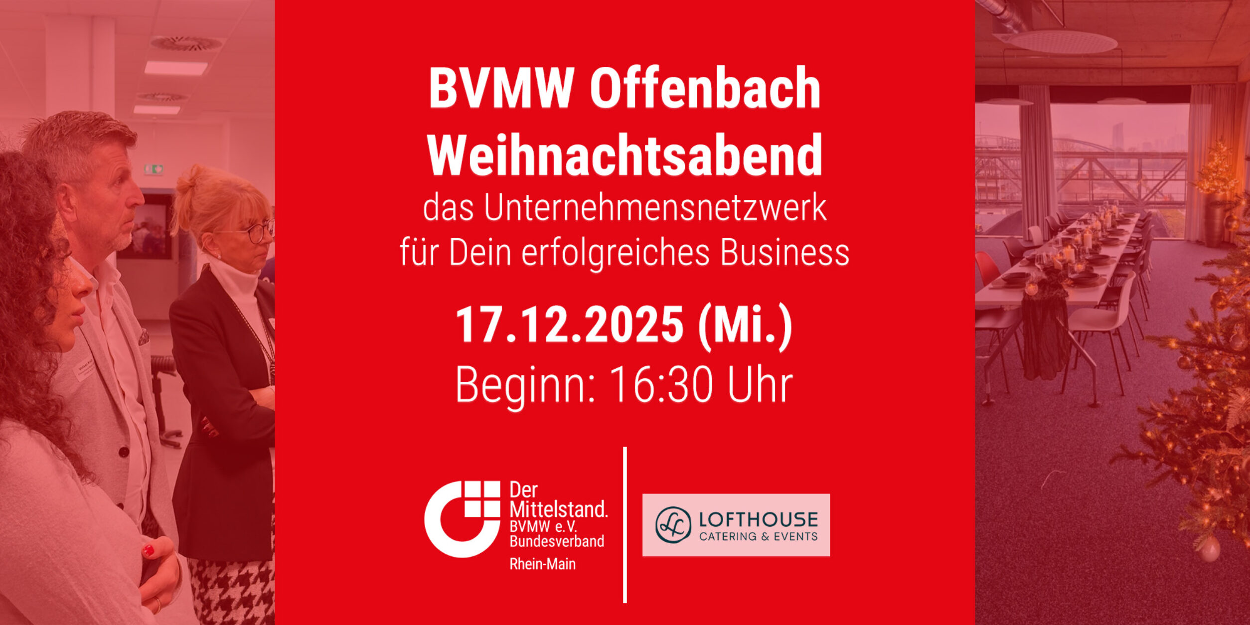 Header BVMW Offenbach Weihnachtsfeier - powered by LOFTHOUSE