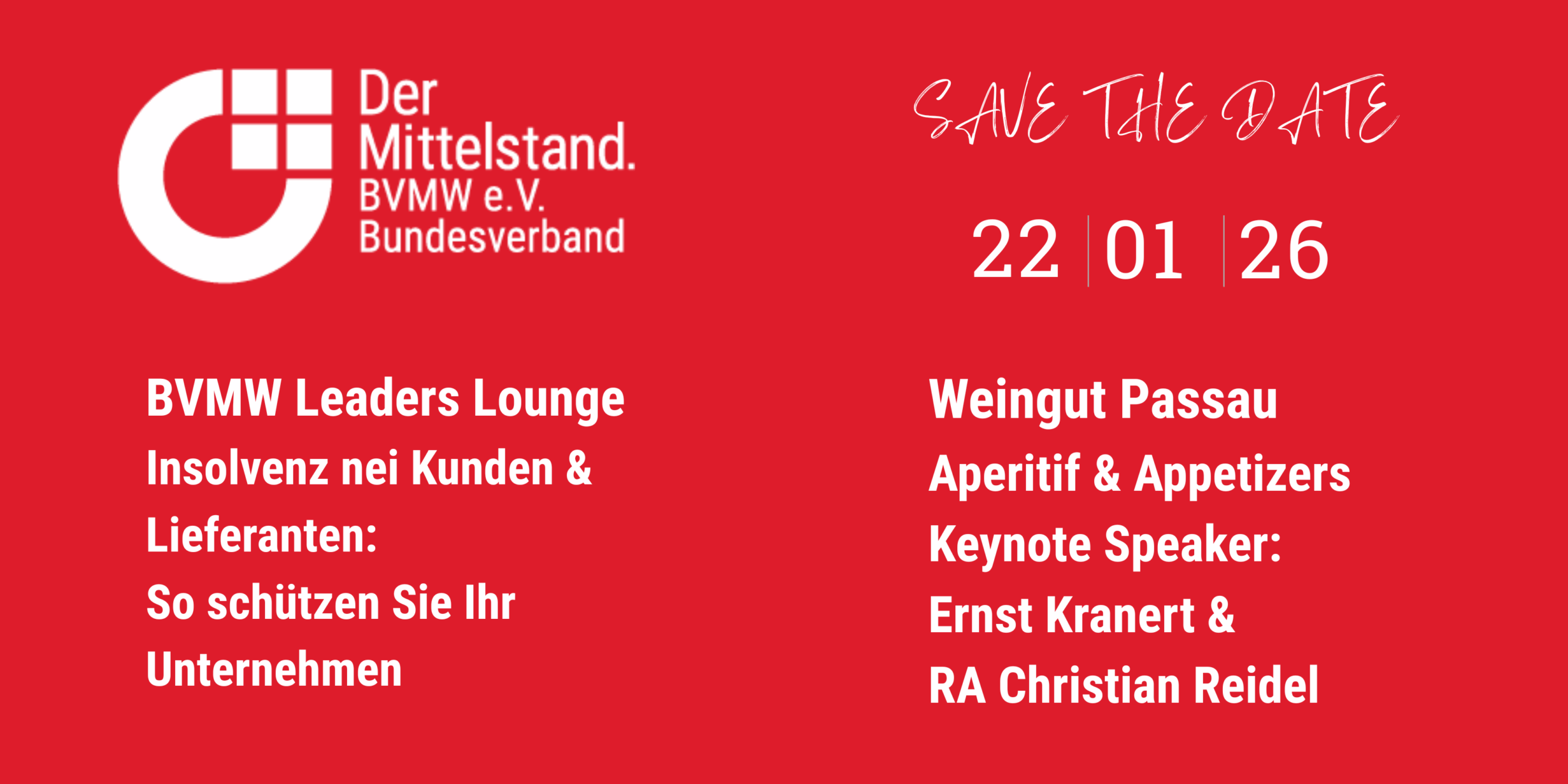 Header BVMW Leaders Lounge- Insolvenz & Chancen aus der Krise