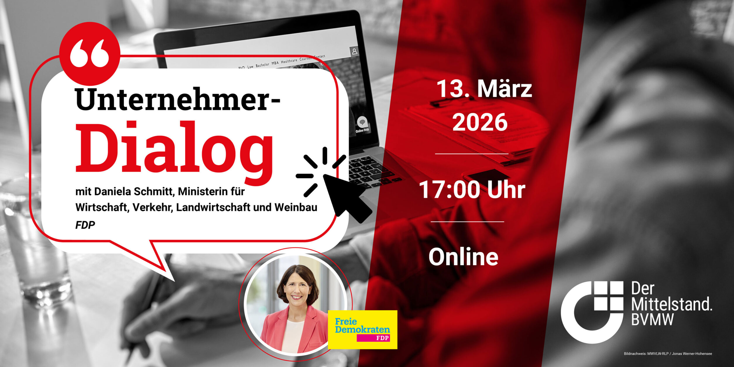 Header Online-Dialog mit Daniela Schmitt (FDP)
