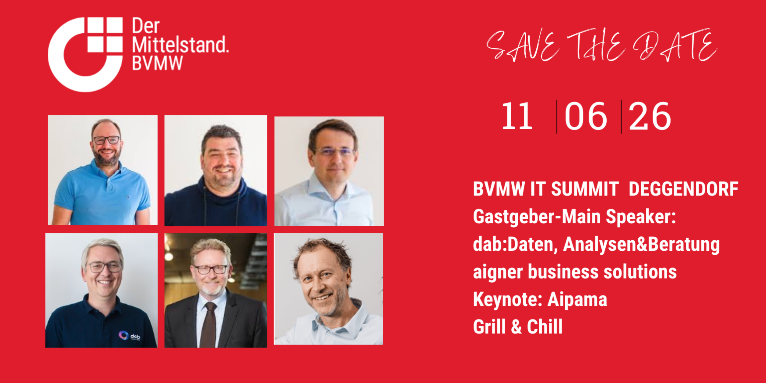 Header BVMW IT Summit Niederbayern 2026 bei dab:Daten-Analysen & Beratung