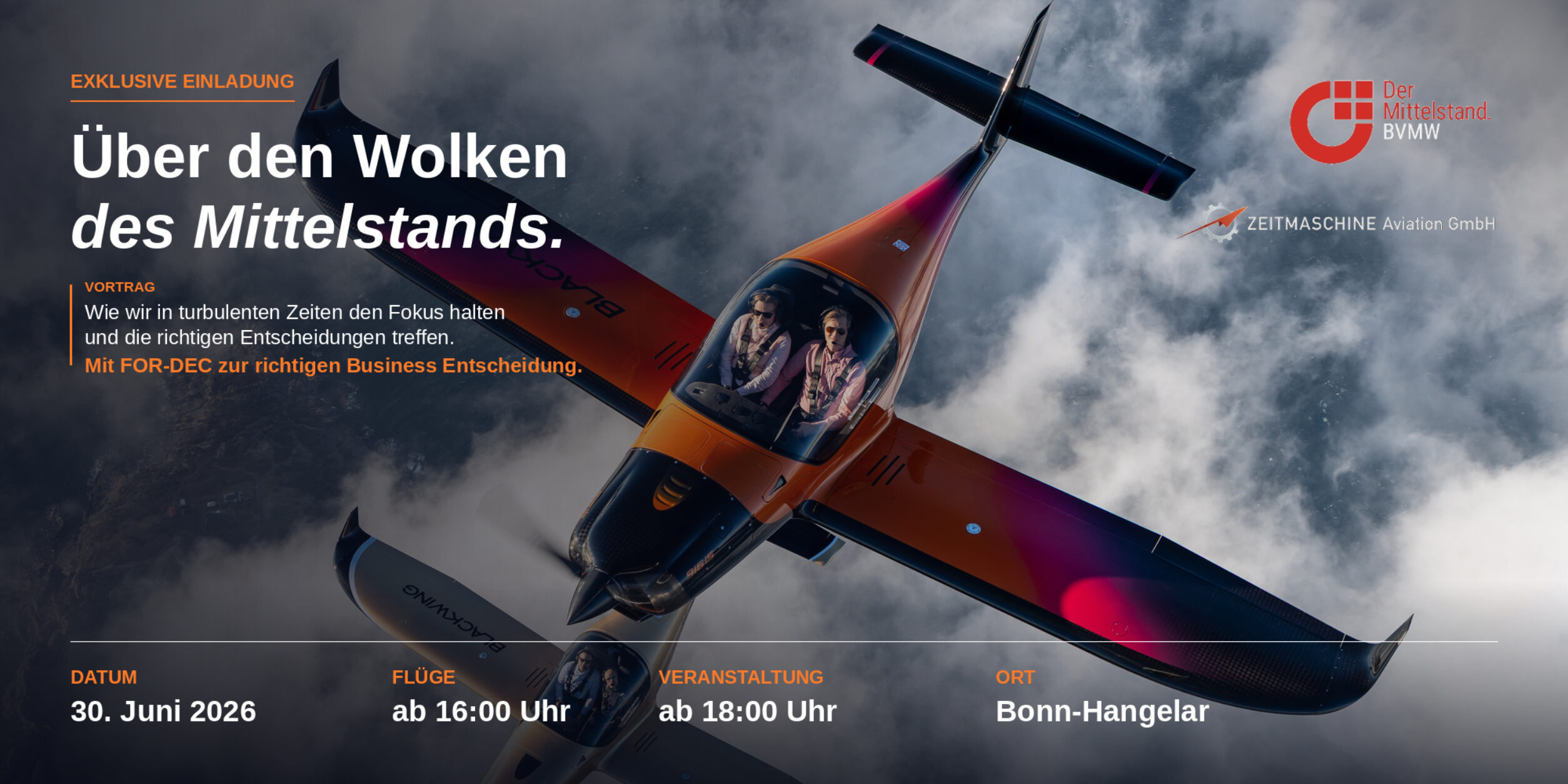 Header Sichere Entscheidungen unter Druck - Luftfahrt und Mittelstand